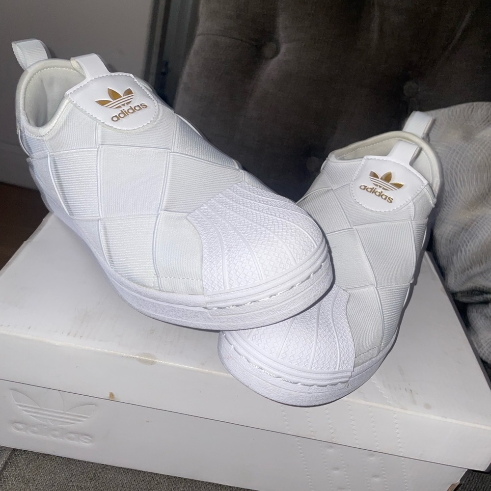 Adidas women superstar slip on